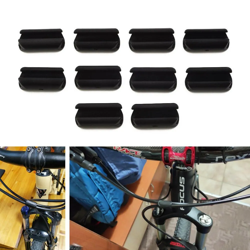 10pcs MTB Road Bike Disc Brake Cable BaseHydraulic Disc Brake Shift Cable Guide Hose Frame Fixture Bicycle Accessories