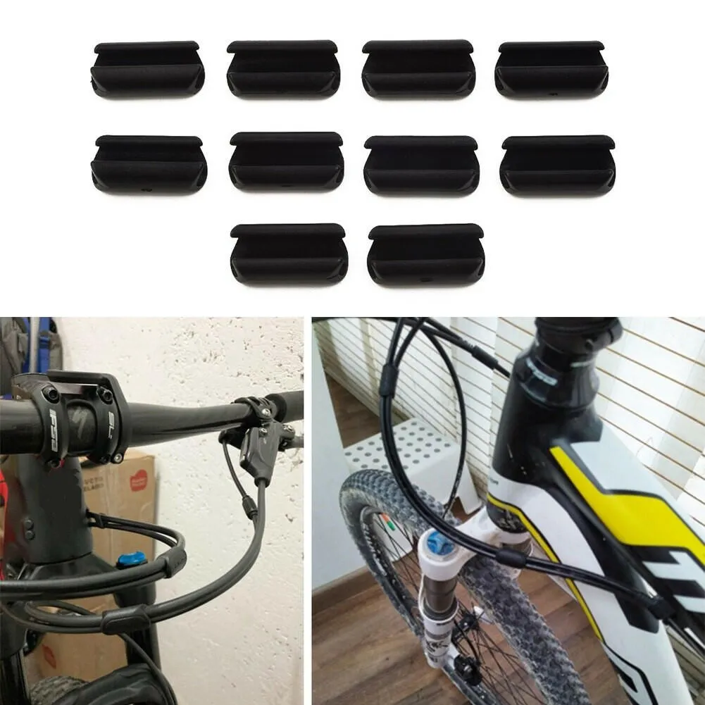 10pcs MTB Road Bike Disc Brake Cable BaseHydraulic Disc Brake Shift Cable Guide Hose Frame Fixture Bicycle Accessories