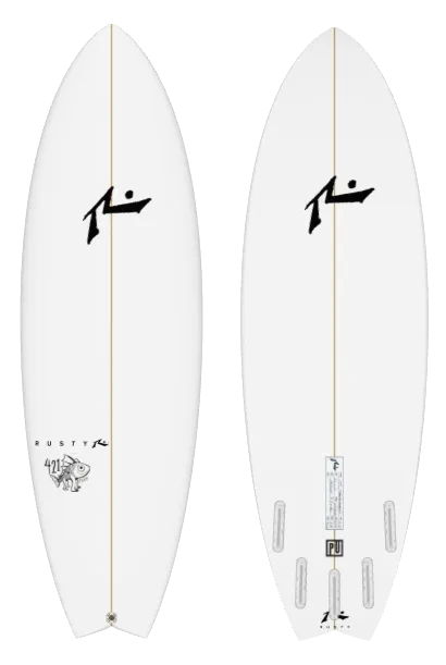 421 Fish 5'9" x 20.87 X 2.36 - 33.00L, Dove, 5x  Futures Fin Boxes, PU - ID:938959