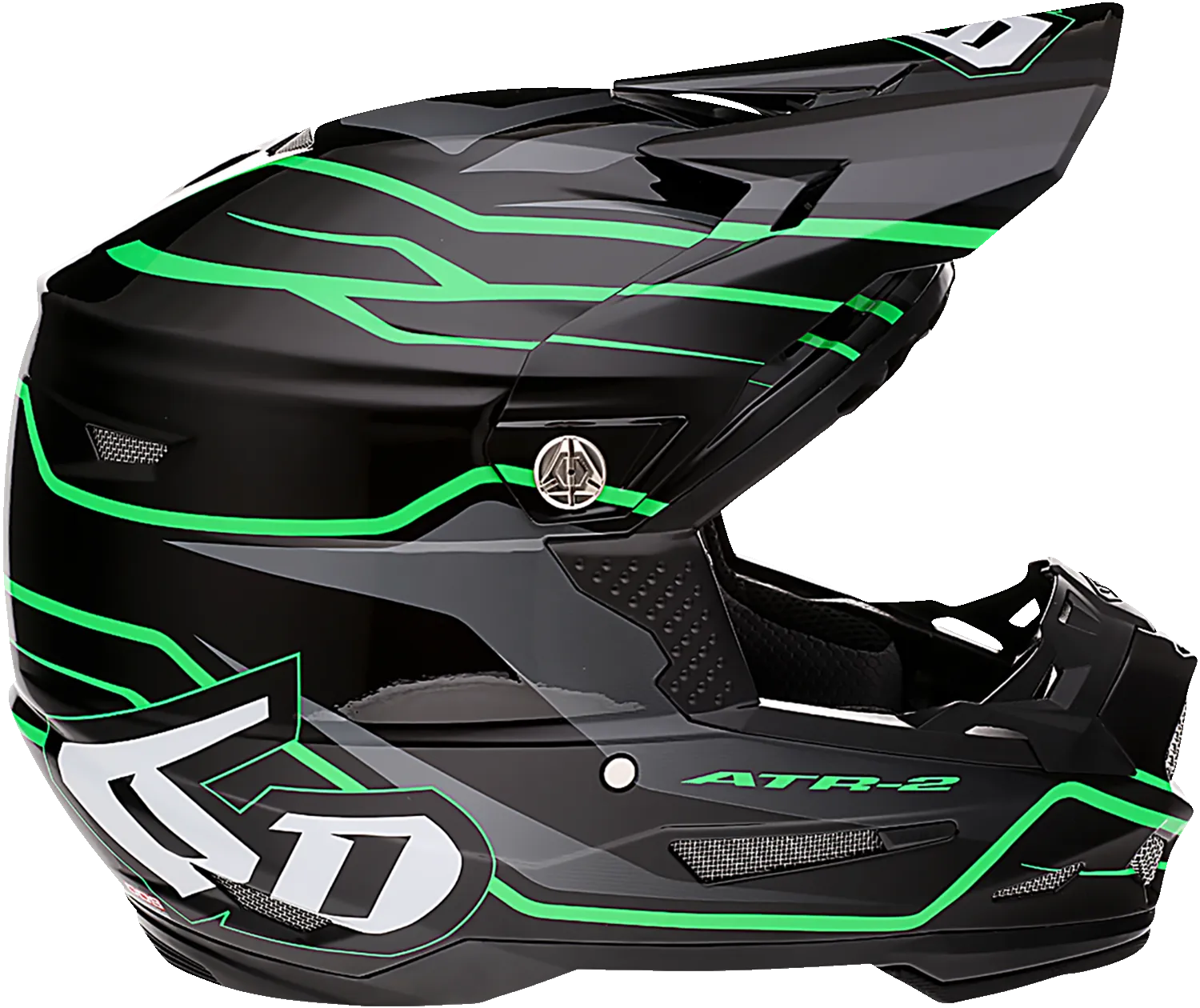 6D ATR-2 Helmet - Phase - Black/Green - XS 12-2844