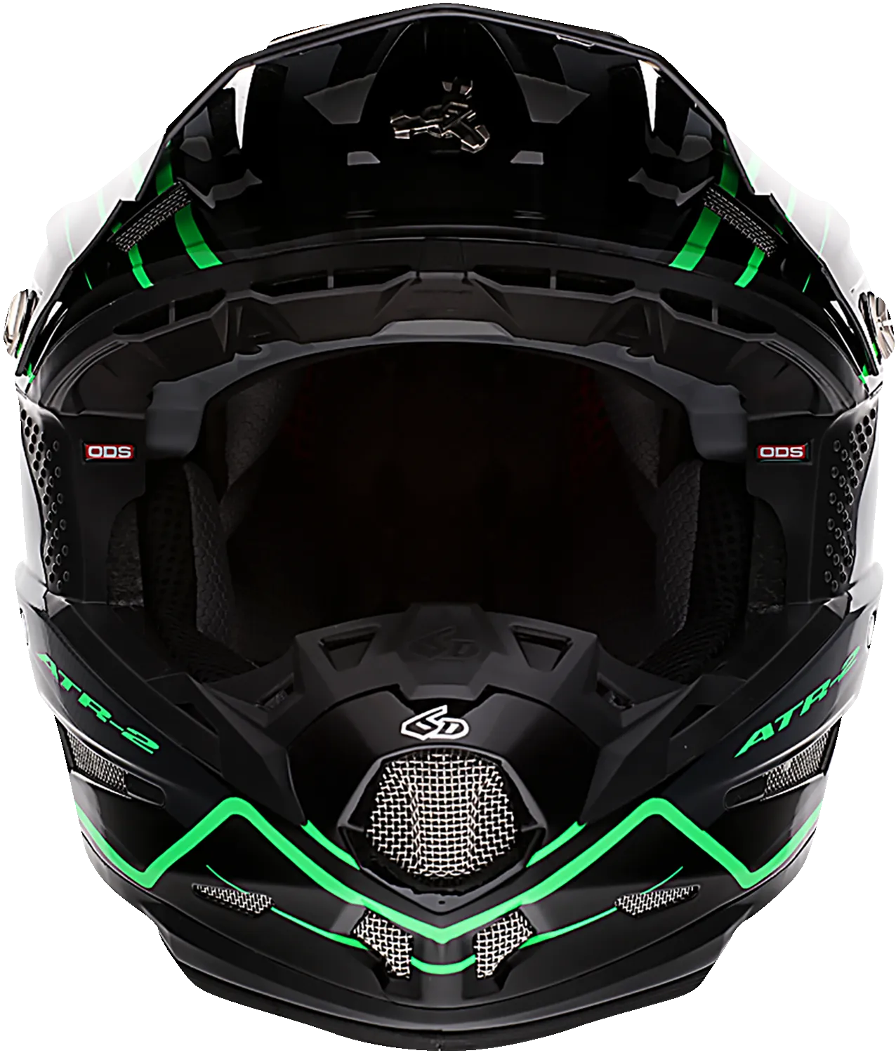 6D ATR-2 Helmet - Phase - Black/Green - XS 12-2844