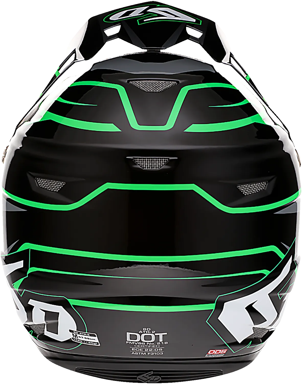 6D ATR-2 Helmet - Phase - Black/Green - XS 12-2844