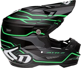 6D ATR-2 Helmet - Phase - Black/Green - XS 12-2844