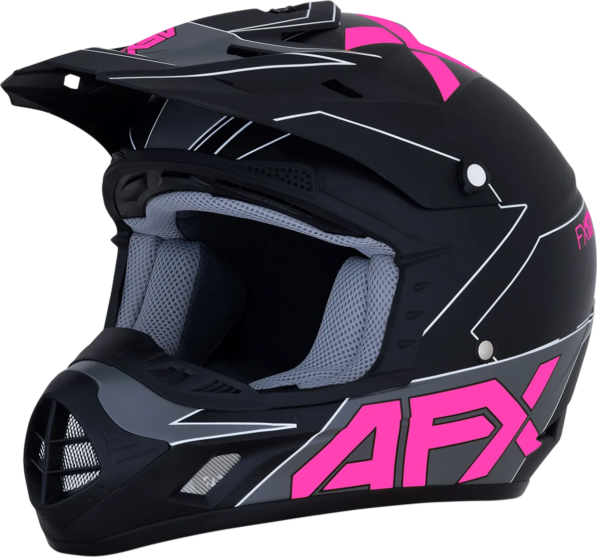 AFX FX-17 Helmet - Aced - Matte Black/Pink - XS 0110-6509
