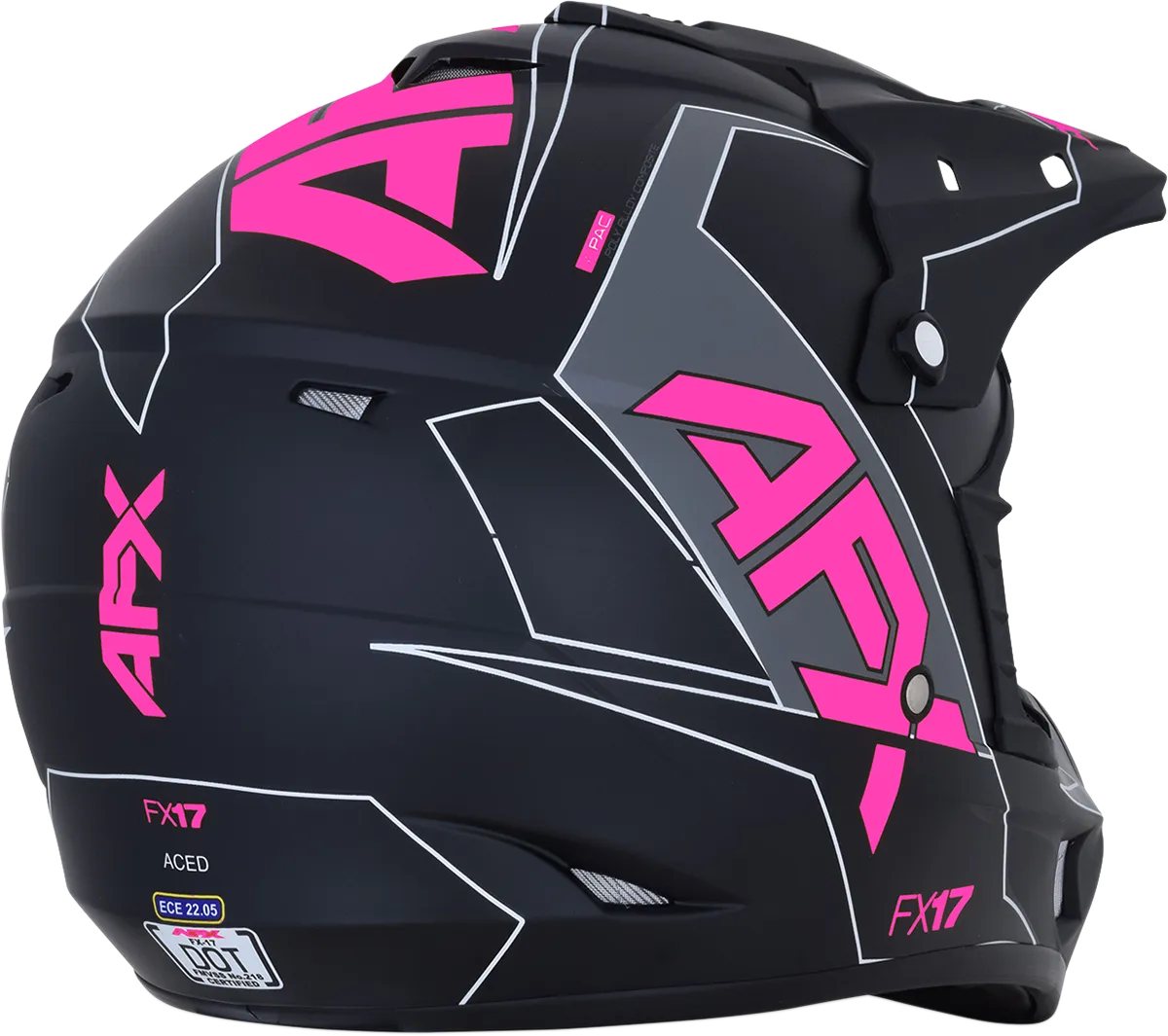 AFX FX-17 Helmet - Aced - Matte Black/Pink - XS 0110-6509