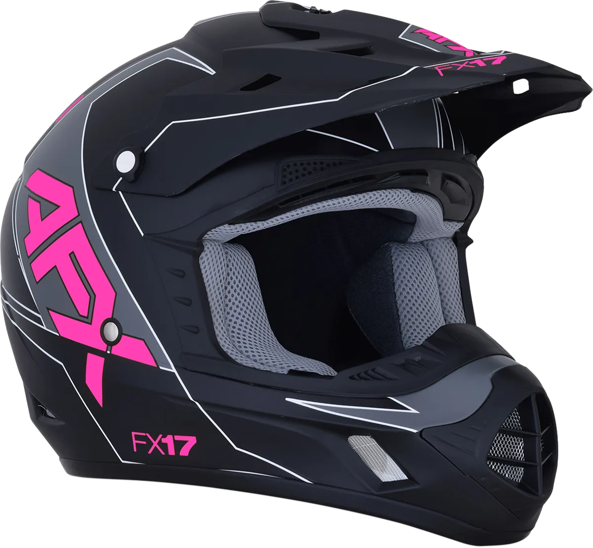 AFX FX-17 Helmet - Aced - Matte Black/Pink - XS 0110-6509