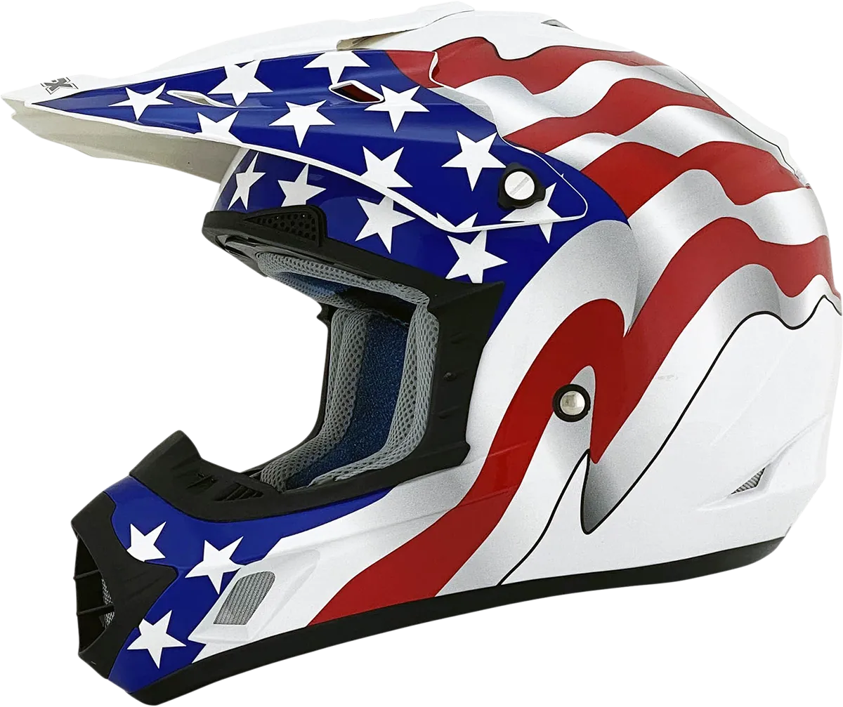 AFX FX-17 Helmet - Flag - White - XL 0110-2378