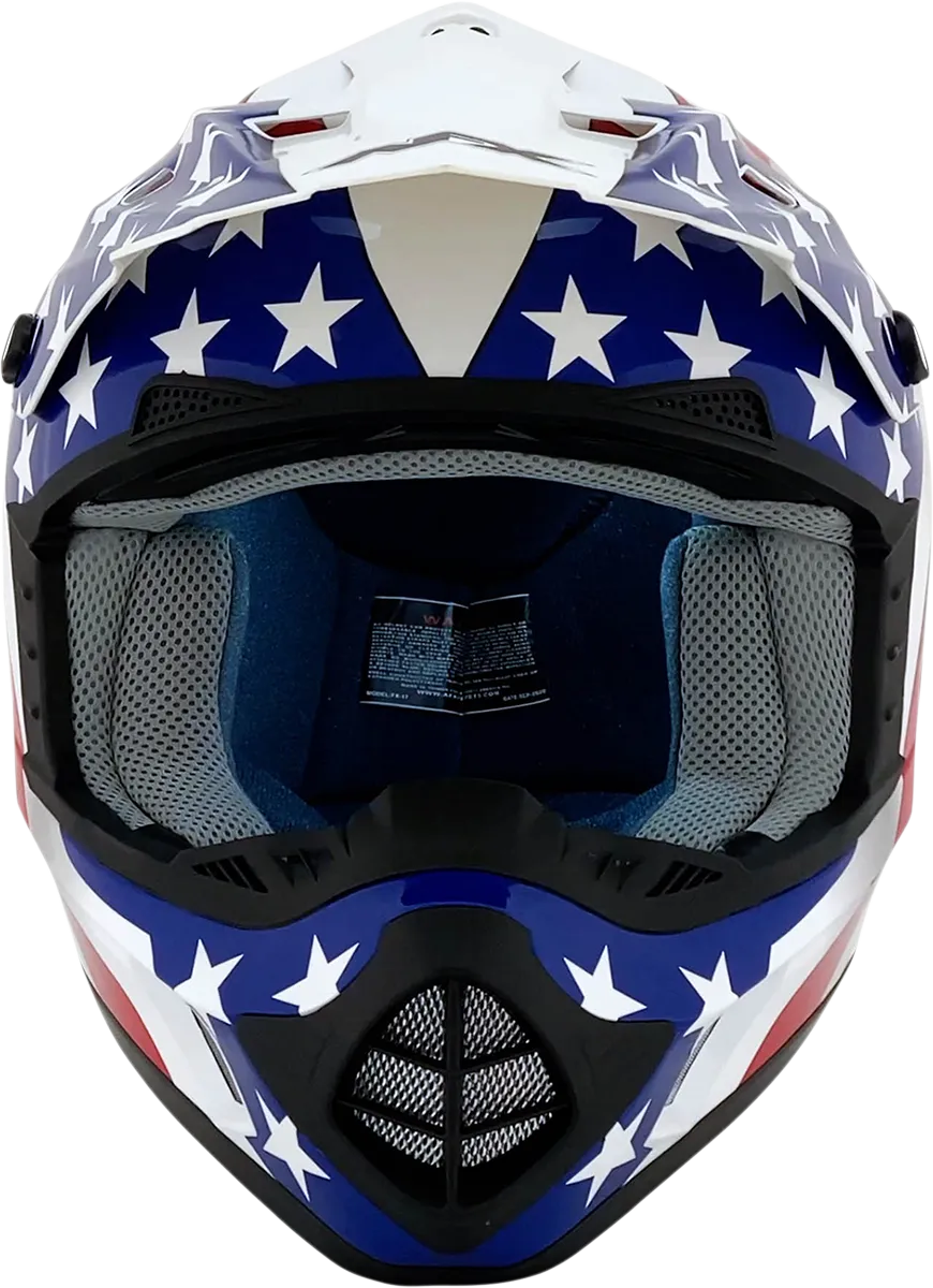 AFX FX-17 Helmet - Flag - White - XL 0110-2378