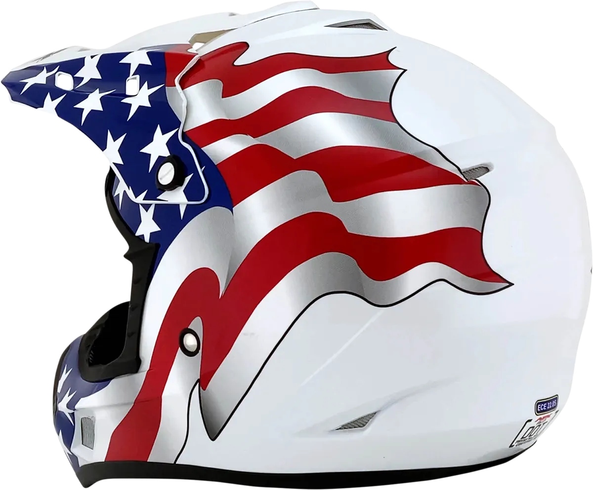 AFX FX-17 Helmet - Flag - White - XL 0110-2378
