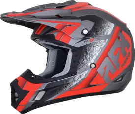 AFX FX-17 Helmet - Force - Frost Gray/Red - Large 0110-5205