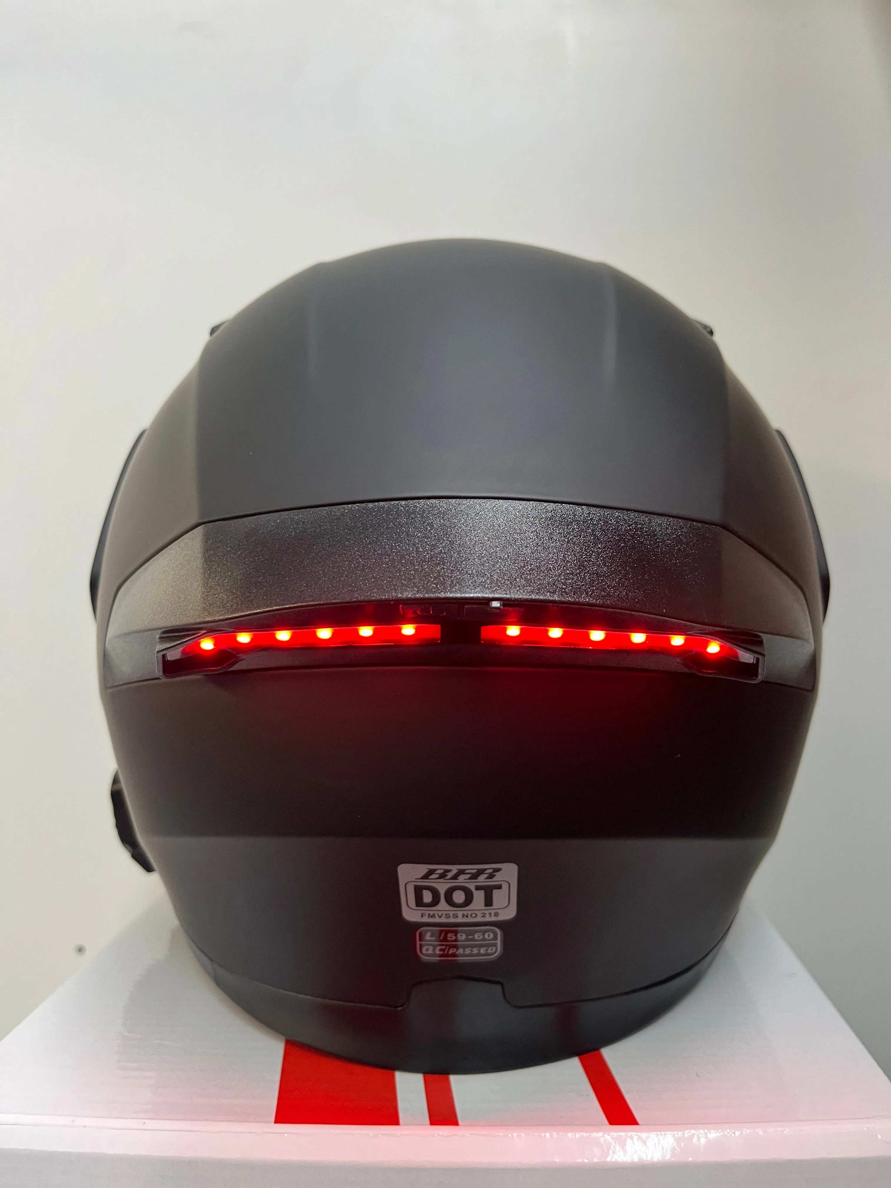 BFR Black Modular Helmet with Light   Bluetooth