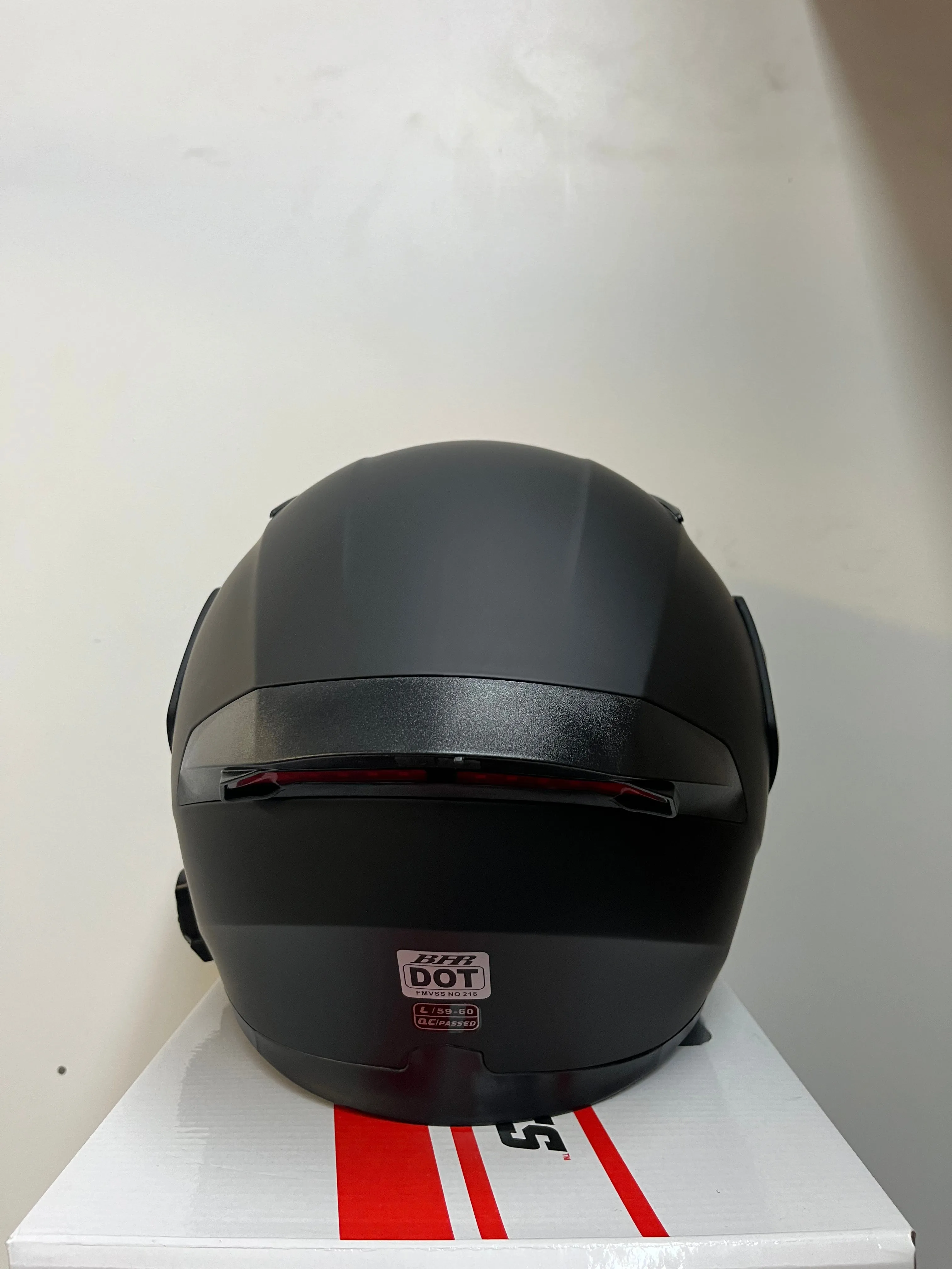 BFR Black Modular Helmet with Light   Bluetooth