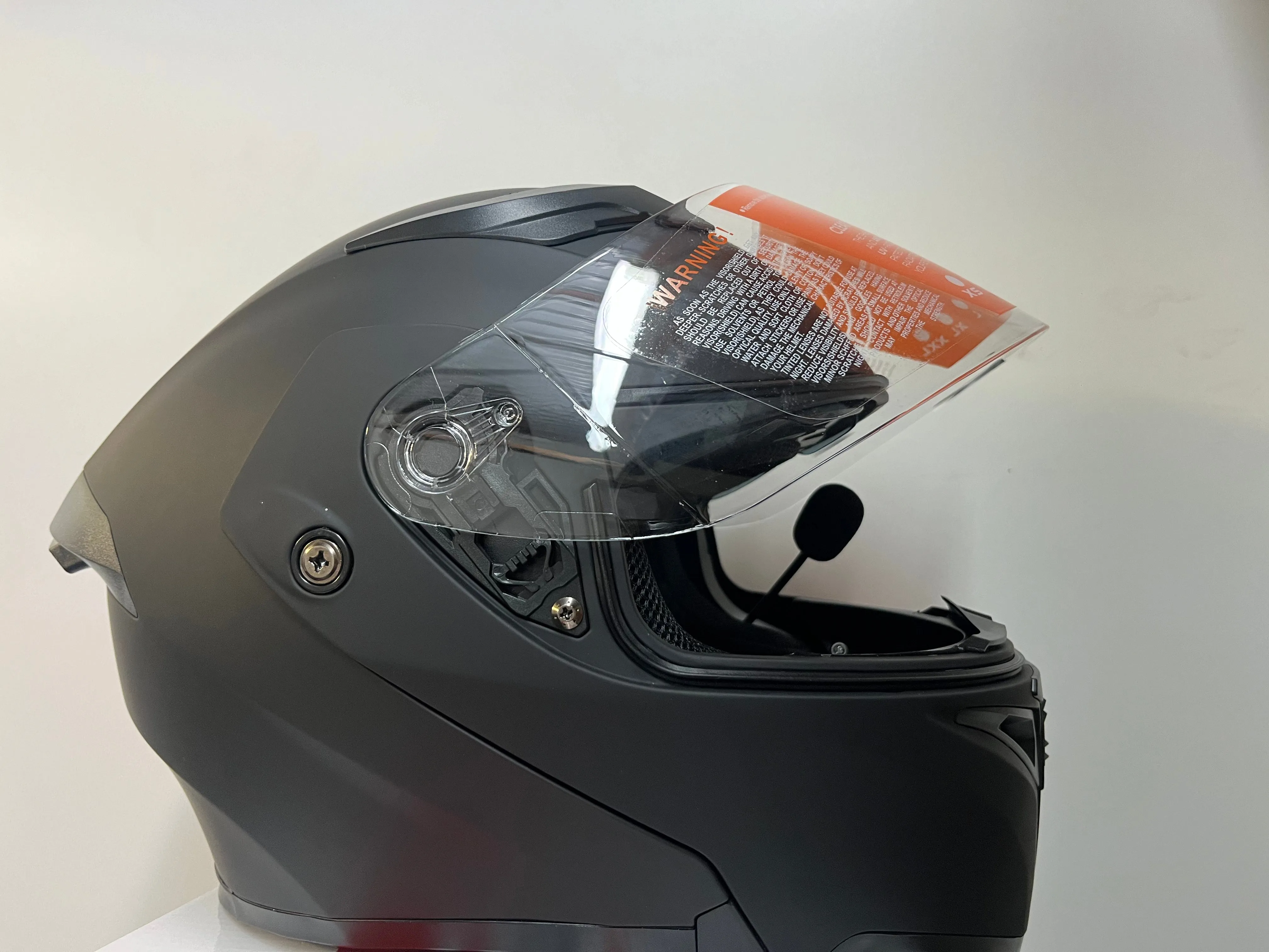 BFR Black Modular Helmet with Light   Bluetooth