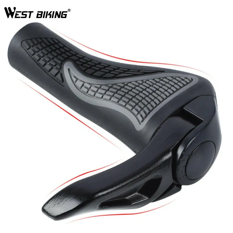 Bicycle Handlebar Grip Ergonomic Bike Cycling Durable Anti-slip Rubber Mountain Bicycle Accessories Bike Parts 1Pair