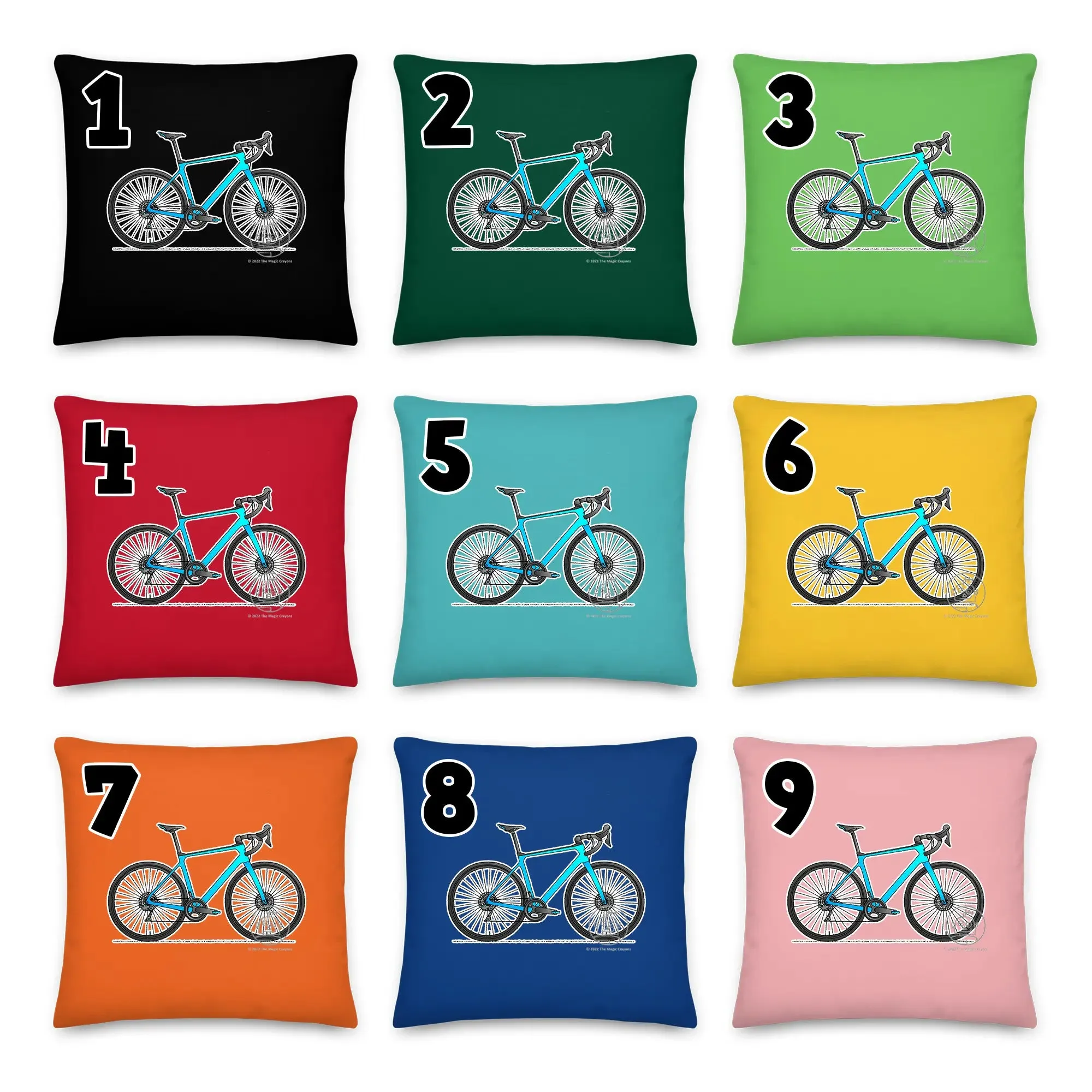 Bicycle Pillow Cushion, Personalized