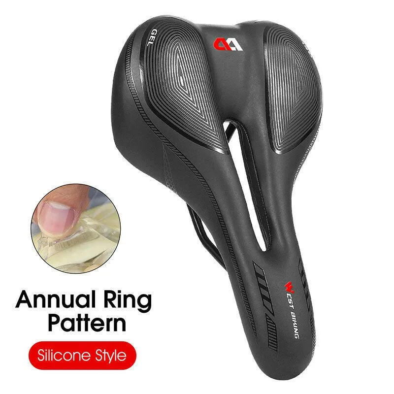 Bicycle Seat Saddle MTB Road Bike Saddle Mountain Bike Racing Saddle PU Breathable Soft Seat Ergonomic Cushion