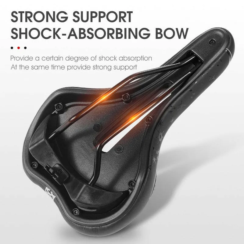 Bicycle Seat Saddle MTB Road Bike Saddle Mountain Bike Racing Saddle PU Breathable Soft Seat Ergonomic Cushion