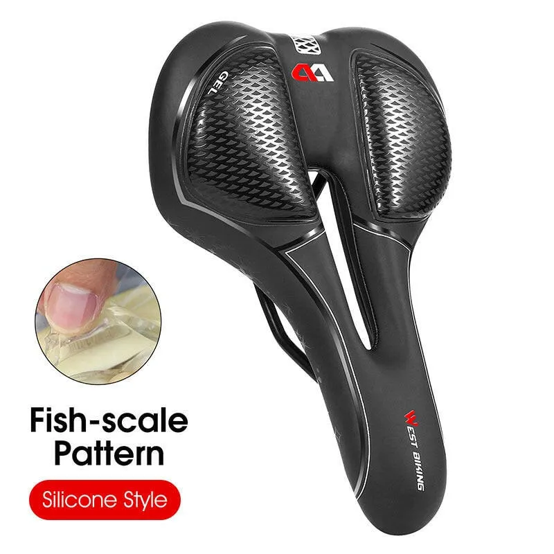 Bicycle Seat Saddle MTB Road Bike Saddle Mountain Bike Racing Saddle PU Breathable Soft Seat Ergonomic Cushion