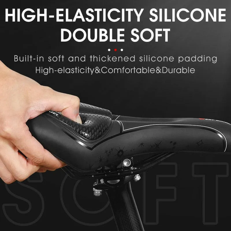 Bicycle Seat Saddle MTB Road Bike Saddle Mountain Bike Racing Saddle PU Breathable Soft Seat Ergonomic Cushion
