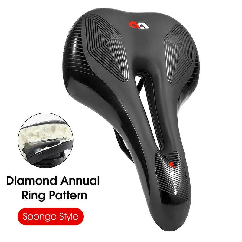 Bicycle Seat Saddle MTB Road Bike Saddle Mountain Bike Racing Saddle PU Breathable Soft Seat Ergonomic Cushion