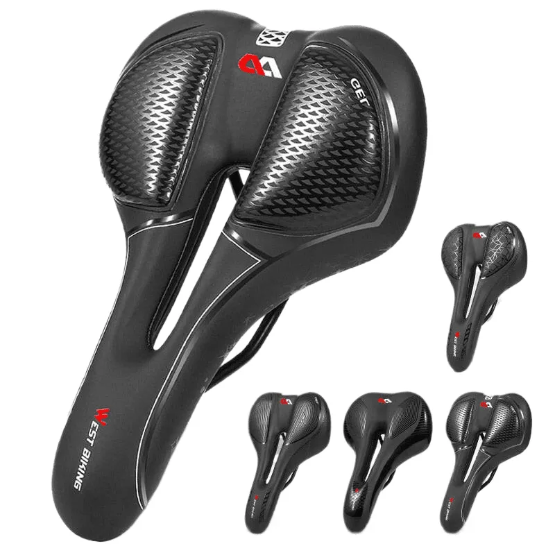Bicycle Seat Saddle MTB Road Bike Saddle Mountain Bike Racing Saddle PU Breathable Soft Seat Ergonomic Cushion