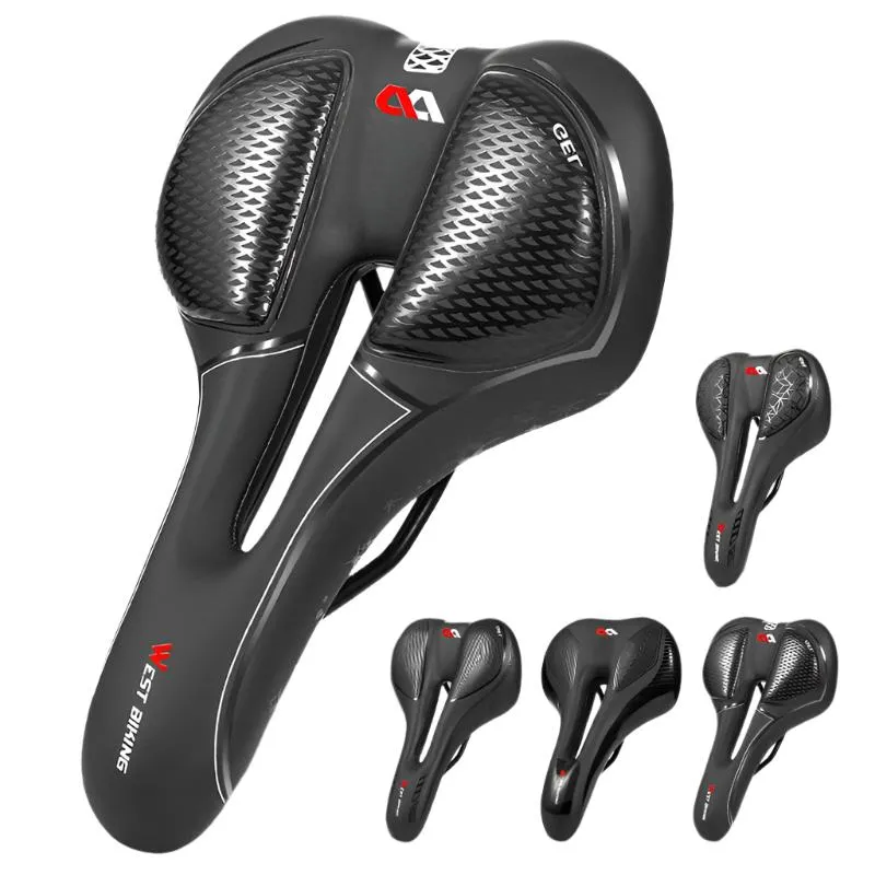 Bicycle Seat Saddle MTB Road Bike Saddle Mountain Bike Racing Saddle PU Breathable Soft Seat Ergonomic Cushion
