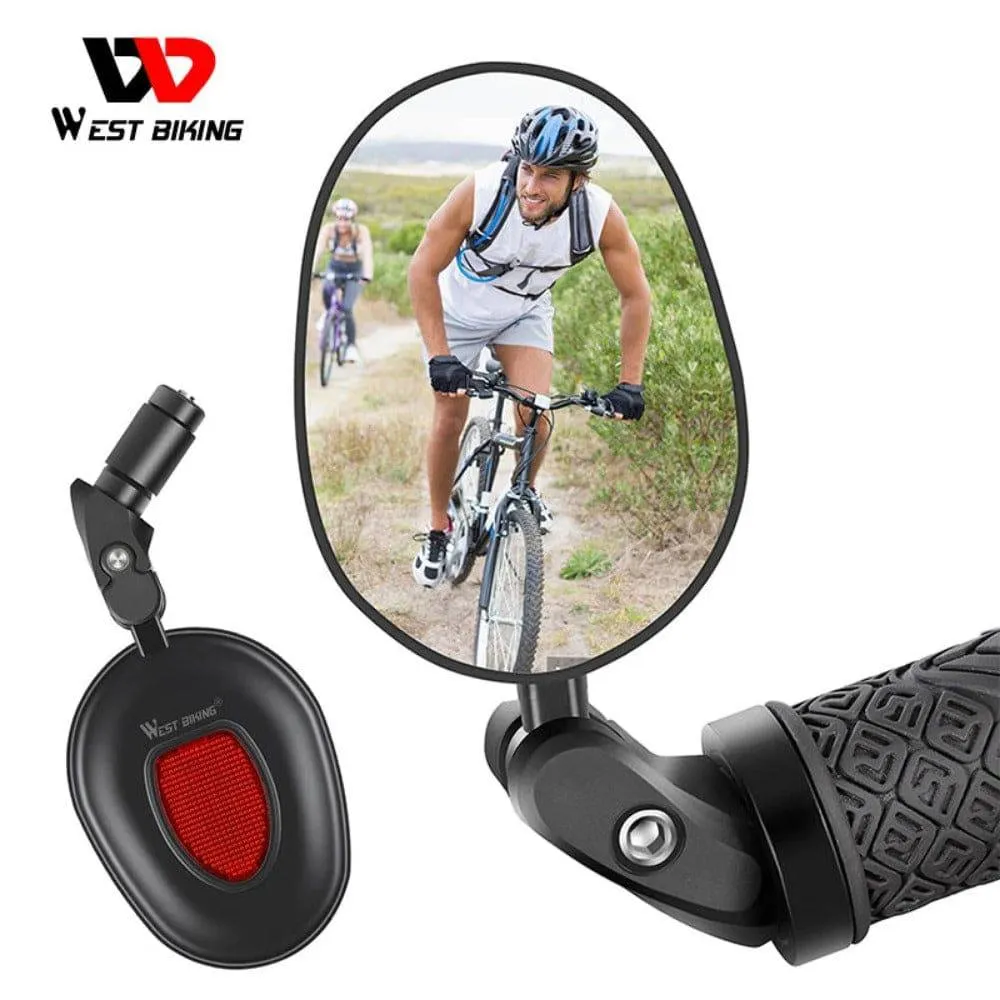 Bike Rearview Mirror MTB Road Bicycle Handlebar Mirror Wide Angle 360 Rotation Adjustable Cycling Rear View Mirror