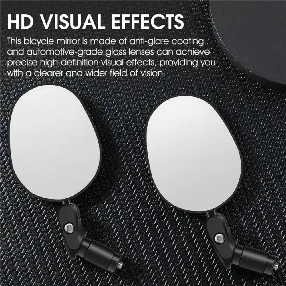 Bike Rearview Mirror MTB Road Bicycle Handlebar Mirror Wide Angle 360 Rotation Adjustable Cycling Rear View Mirror