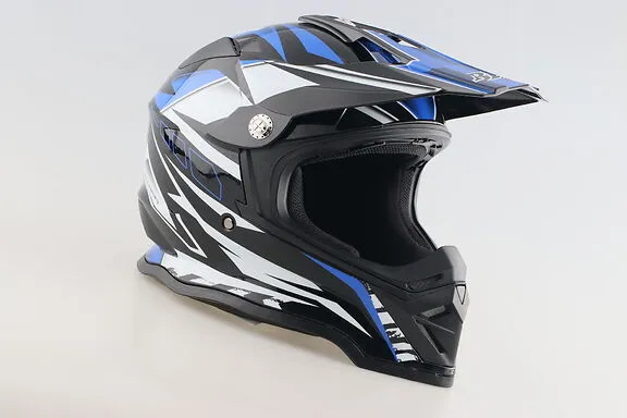 DOT Motorcross Adult Helmet-BFR 819-7 Blue & Black