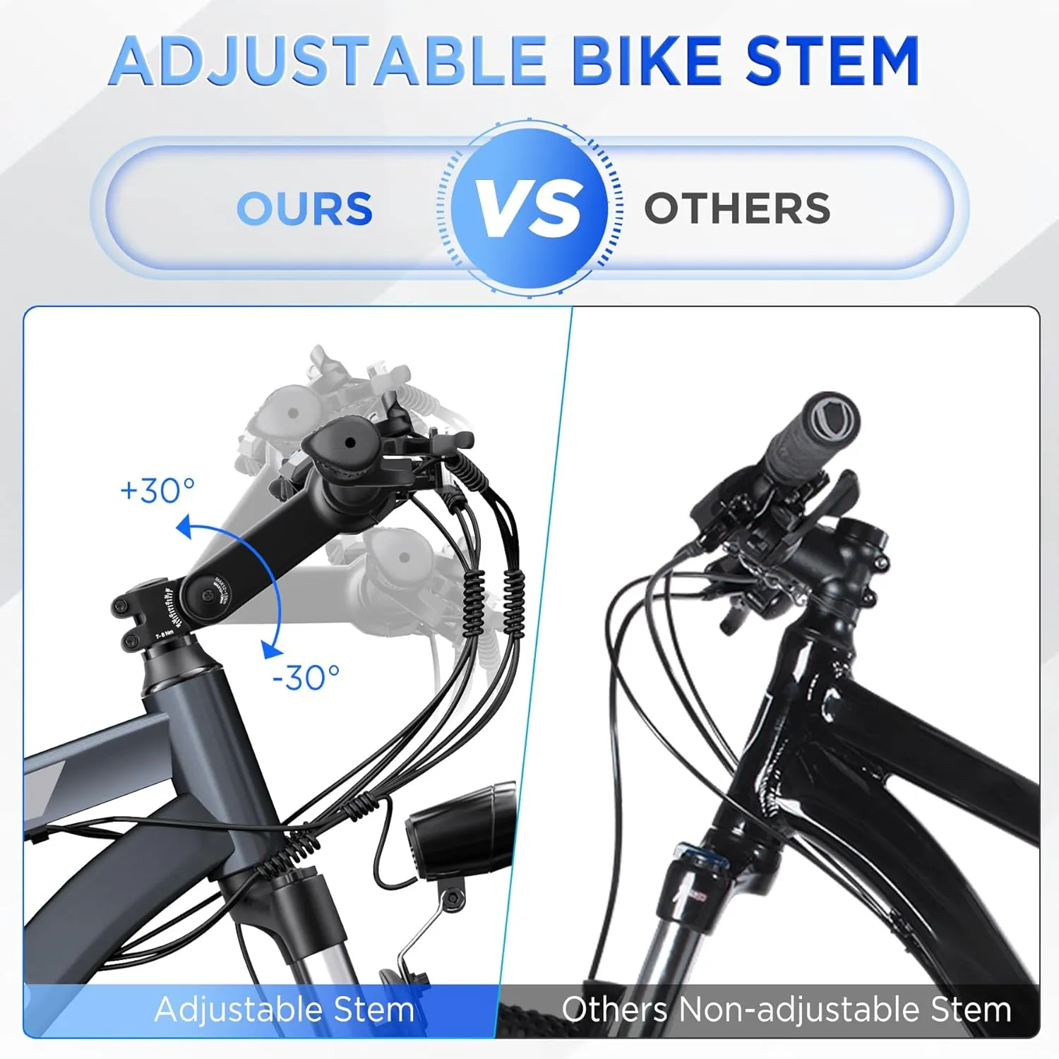 Electric Bike for Adults, 26'' 1000W Peak Ebike, Up to 50 Miles 21.7MPH Electric Mountain Bike with 48V 374.4WH Removable Battery, Adjustable Stem, Fenders, Lockable Suspension Fork, 21-Speed
