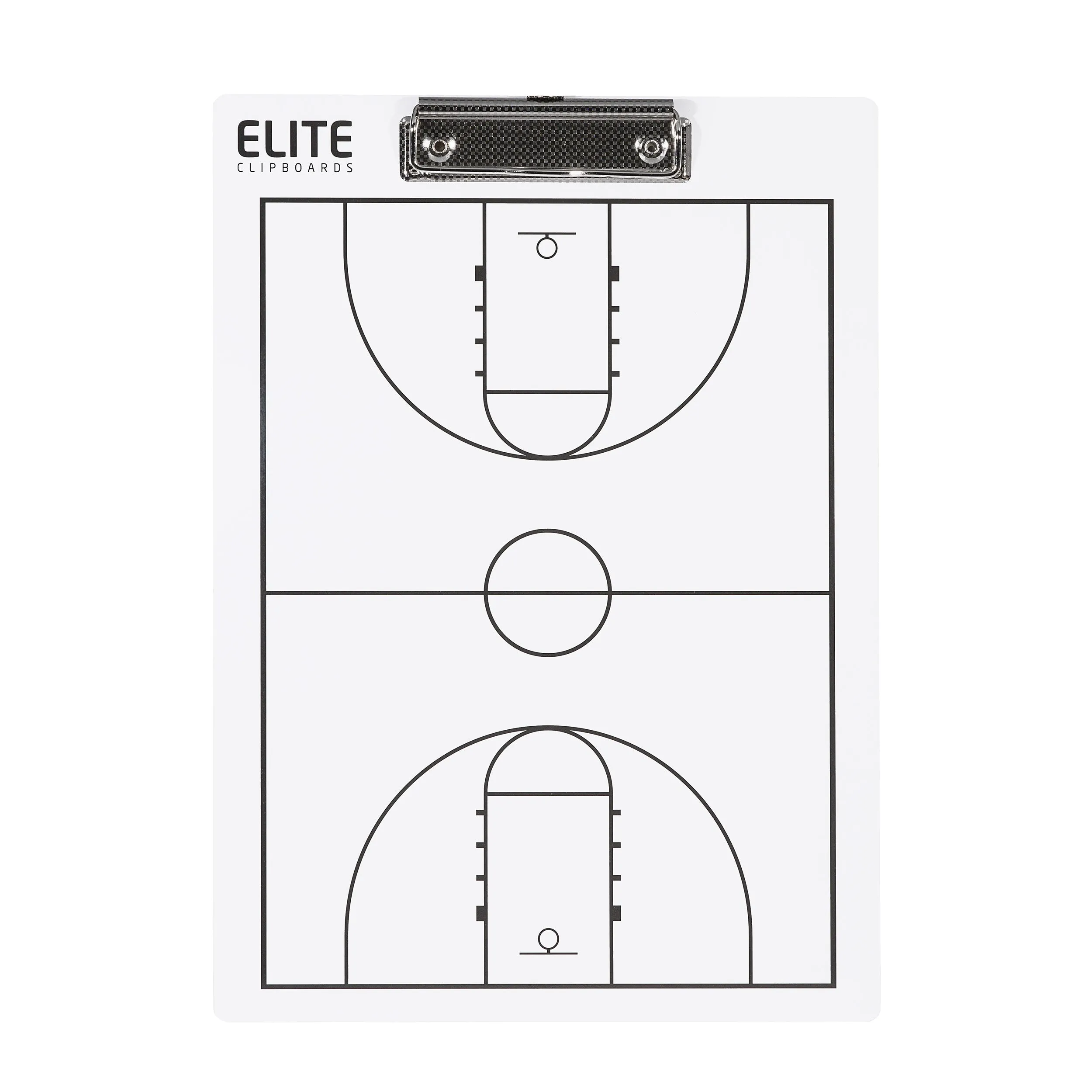 Elite Basketball White Dry Erase Coaches Clipboard