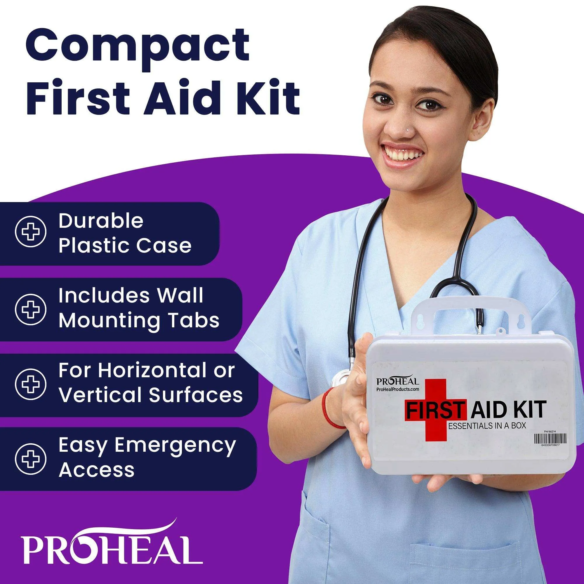 First Aid Kit Essentials in a Box - 71 Essential 10 Person Kit