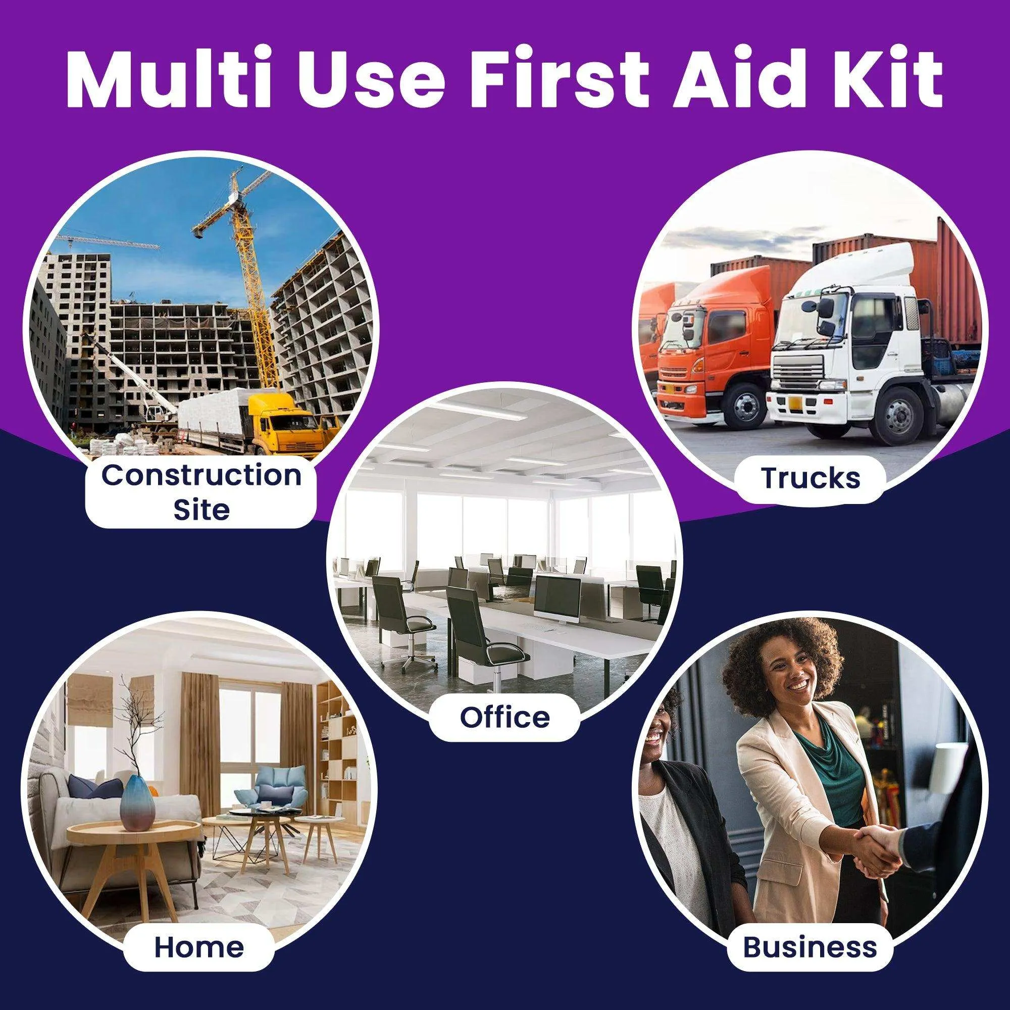 First Aid Kit Essentials in a Box - 71 Essential 10 Person Kit