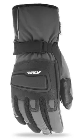 Fly Racing 'Xplore' Gunmetal/Black Leather Snowmobile Gloves