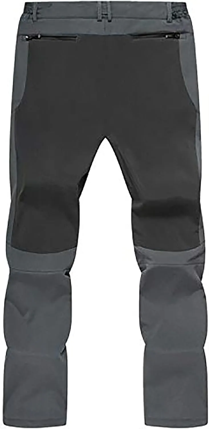 Gash Hao Men's Snow Ski Pants Waterproof Insulated Snowboard Pants Breathable Mesh Fleece Lined Zipper Bottom Ankle