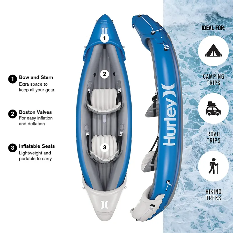Hurley 10’2” Surf Tandem 2-Person Inflatable Kayak