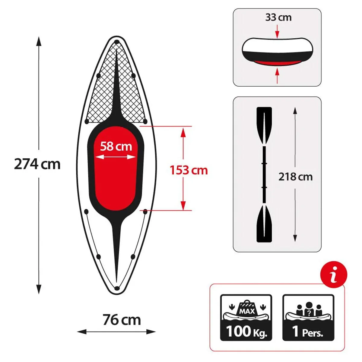 Intex Inflatable Challenger K1 Kayak