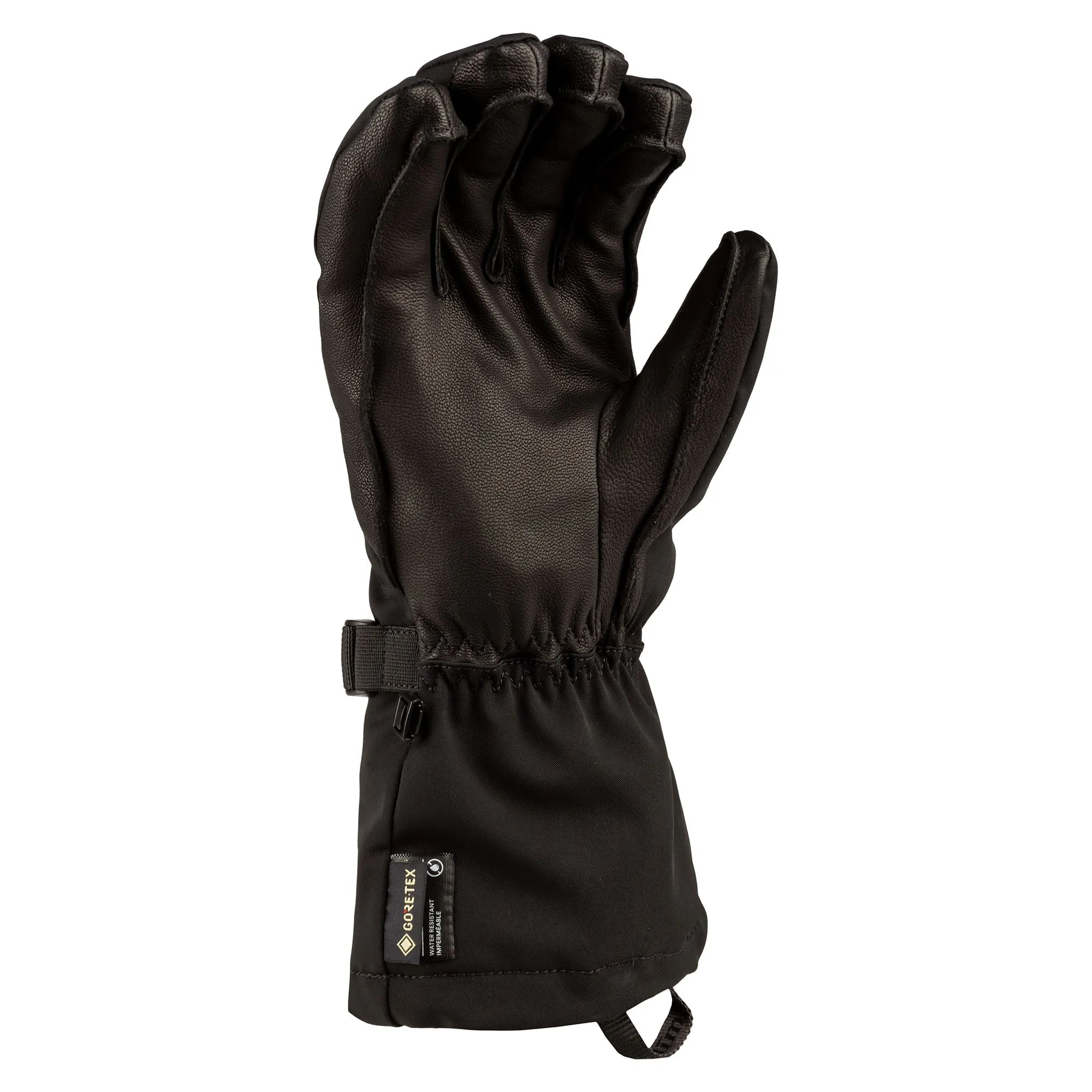 Klim  Fusion Snowmobile Gloves Gore-Tex Insulated Leather Palm Asphalt Black
