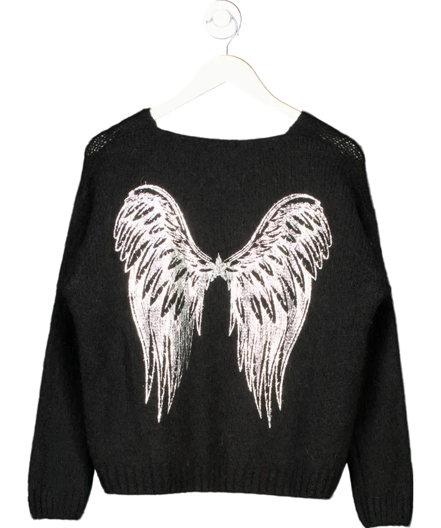Law & Co Carla Giannini Angel Wing Knit - Black One Size