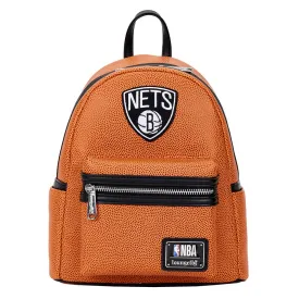 Loungefly x NBA Brooklyn Nets Basketball Logo Mini Backpack