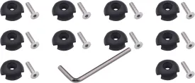 METER STAR 10 Pack of Deck Line Guide Slotted Round Out Fitting with 304 M6 Screw Kit for Boat Canoe Kayak,Give Free Install Tools