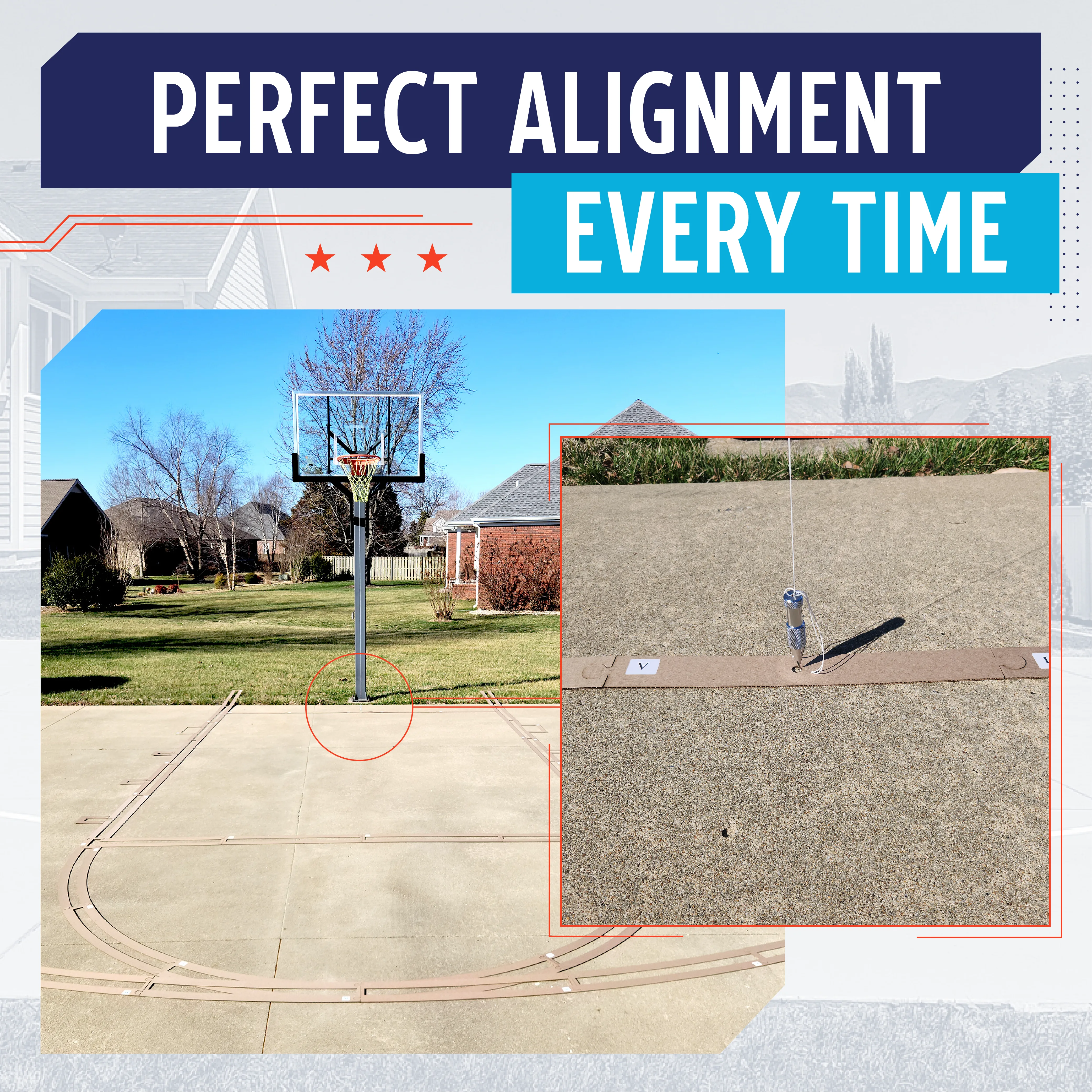 Murray Sporting Goods Basketball Court Marking Stencil Kit
