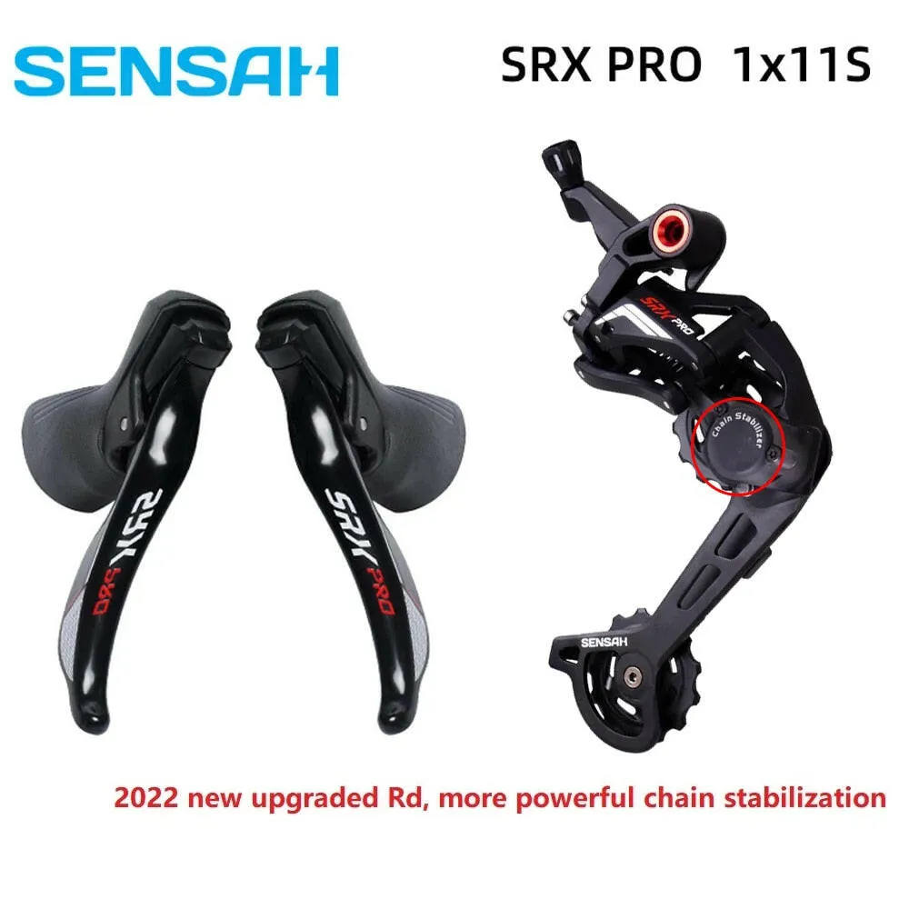 SENSAH SRX Pro Gravel Road Bike 11 Speed Groupset CX Bicycle 1X11 Shifter Mechanical Brake Clutch Rear Derailleur Cyclo-Cross