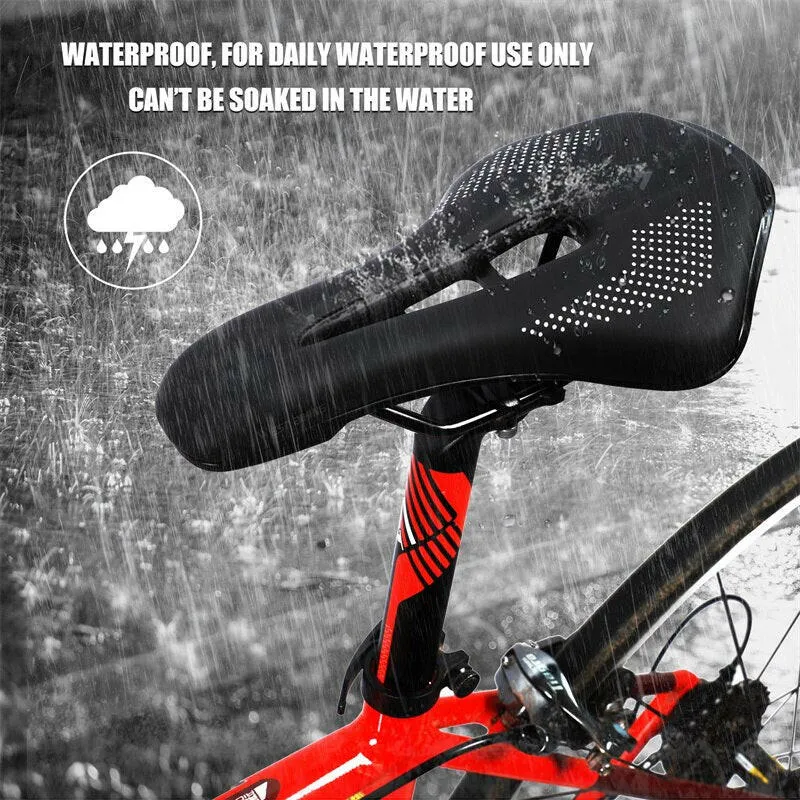 Ultralight Road Bike Saddle MTB Short Nose Bicycle Seat PU Leather Hollow Prostatic Saddle Bicycle Parts