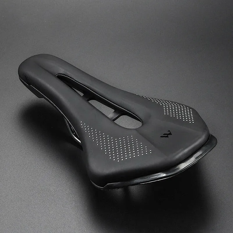Ultralight Road Bike Saddle MTB Short Nose Bicycle Seat PU Leather Hollow Prostatic Saddle Bicycle Parts