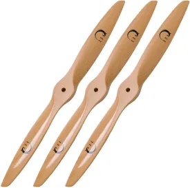 XOAR PJA 11x7 11 Inch 2 Blade RC Airplane Propeller Wood Prop for Gasoline Fixed-Wing RC Model Planes (11 x 7, Tractor, Pack of 3)